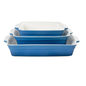 Conjunto 3 Travessas Retangulares Cerâmica Breeze Refúgio