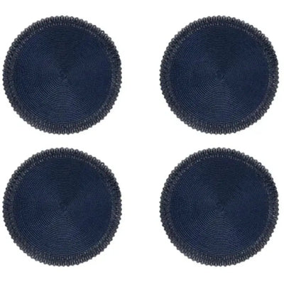 Conjunto 4 Jogos Americanos Lace Marinho 38cm