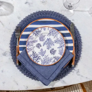 Conjunto 4 Jogos Americanos Lace Marinho 38cm