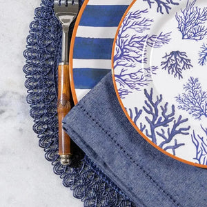 Conjunto 4 Jogos Americanos Lace Marinho 38cm