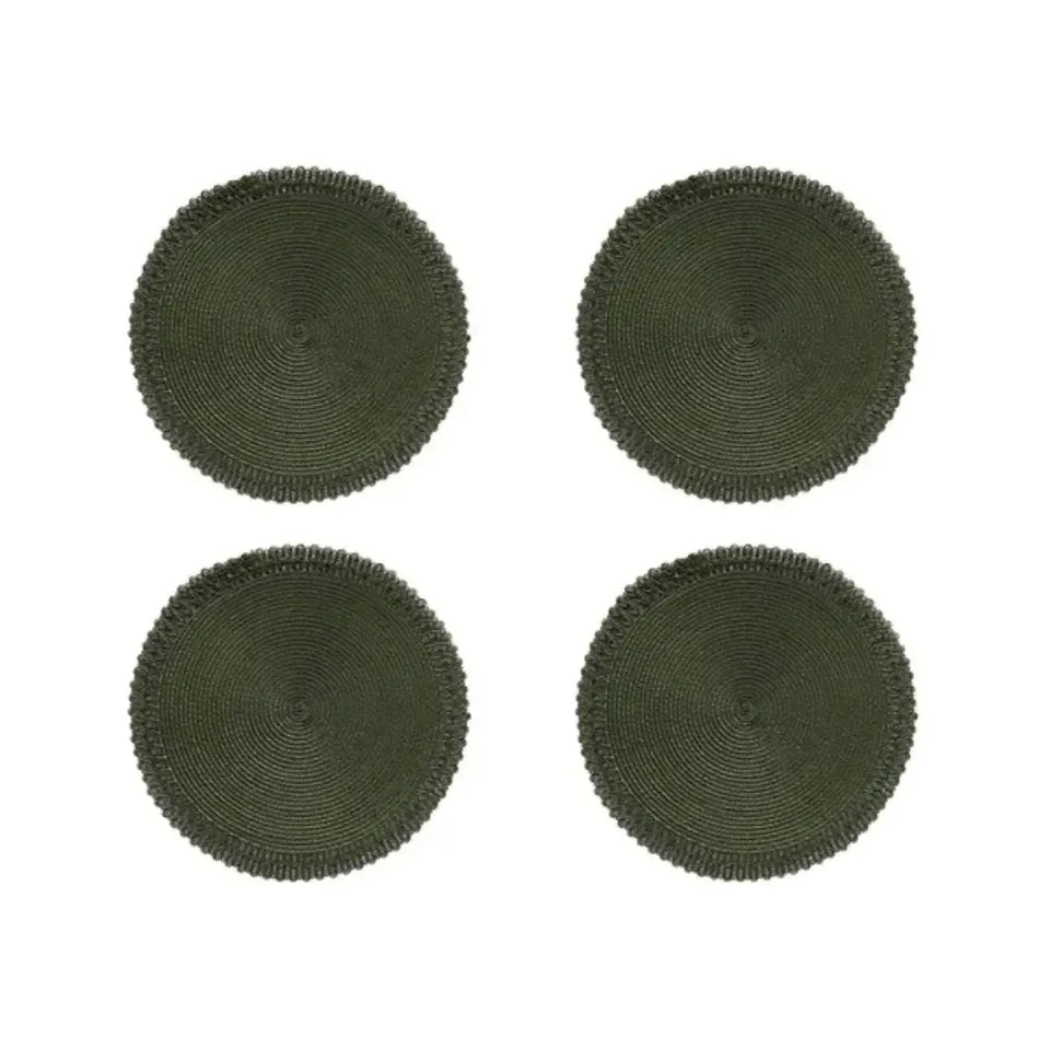 Conjunto 4 Jogos Americanos Lace Olive Natal 38cm