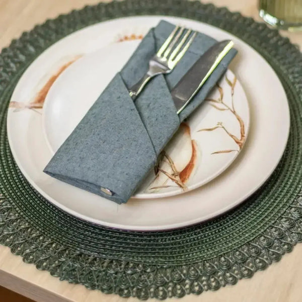 Conjunto 4 Jogos Americanos Lace Olive Natal 38cm