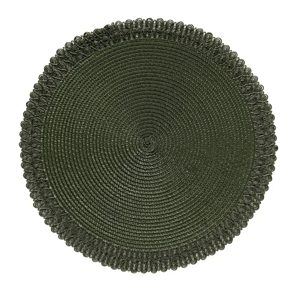 Conjunto 4 Jogos Americanos Lace Olive Natal 38cm