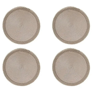 Conjunto 4 Jogos Americanos Lace Vanila 38cm