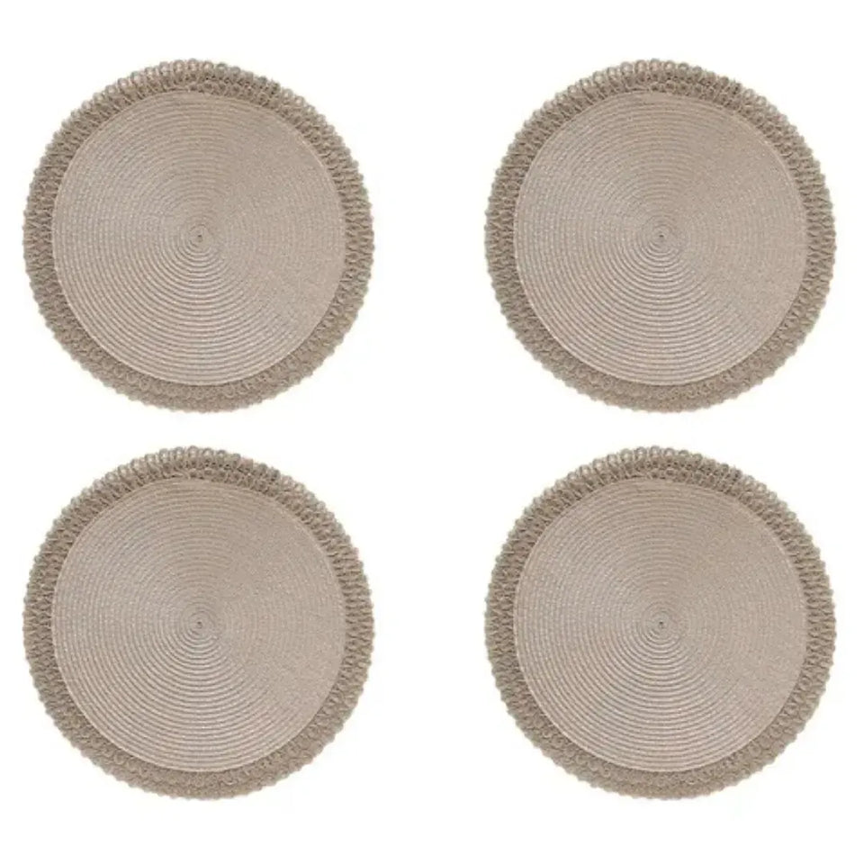 Conjunto 4 Jogos Americanos Lace Vanila 38cm