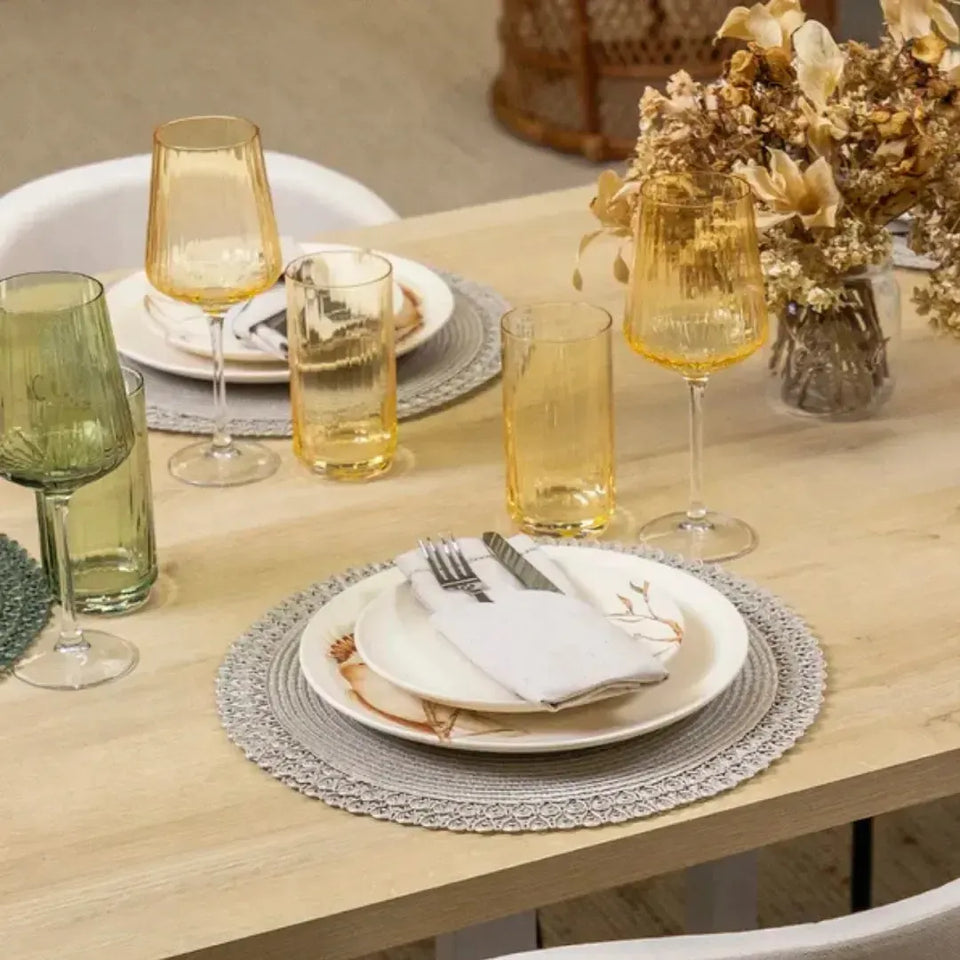 Conjunto 4 Jogos Americanos Lace Vanila 38cm