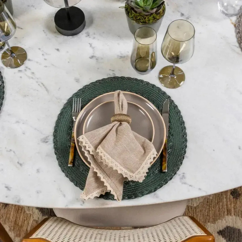 Conjunto 4 Jogos Americanos Trance Musgo 38cm