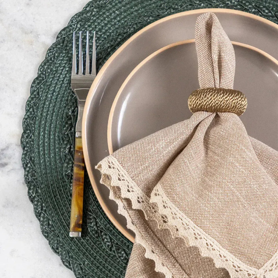 Conjunto 4 Jogos Americanos Trance Musgo 38cm