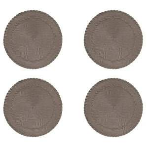 Conjunto 4 Jogos Americanos Trance Taupe 38cm