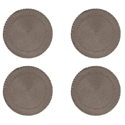 Conjunto 4 Jogos Americanos Trance Taupe 38cm