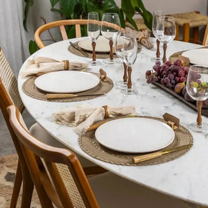 Conjunto 4 Jogos Americanos Trance Taupe 38cm