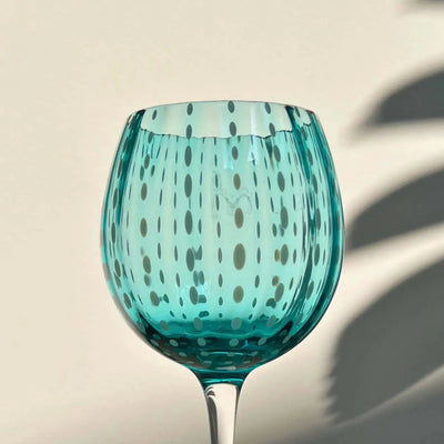 Conjunto 4 Taças para Vinho Vidro Azul Coloratta 450ml