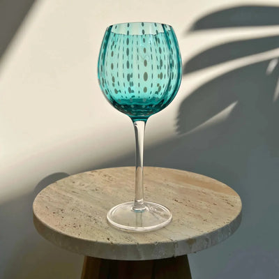 Conjunto 4 Taças para Vinho Vidro Azul Coloratta 450ml