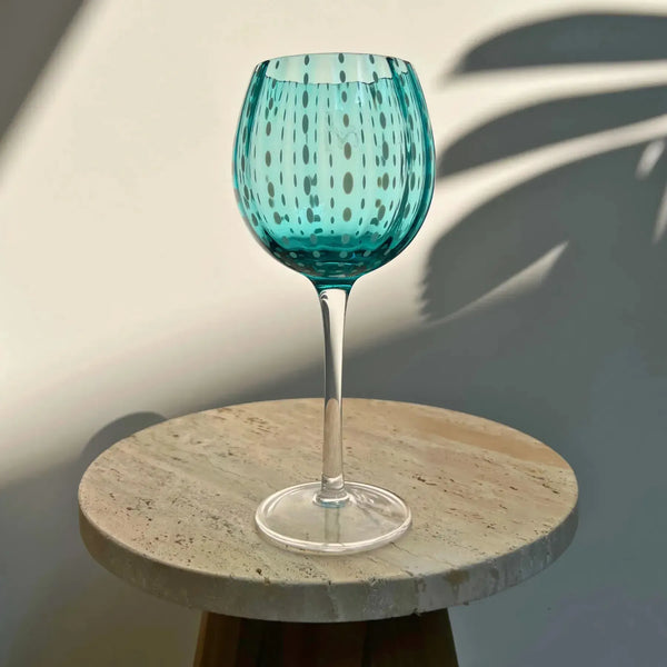 Conjunto 4 Taças para Vinho Vidro Azul Coloratta 450ml