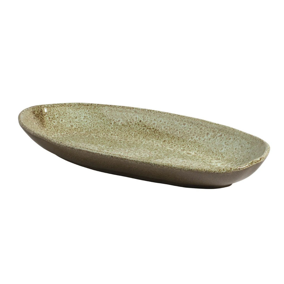 Conjunto 4 Travessas Oval Funda Grande Stoneware Orgânico Croco 32x16cm 650ml Porto Brasil