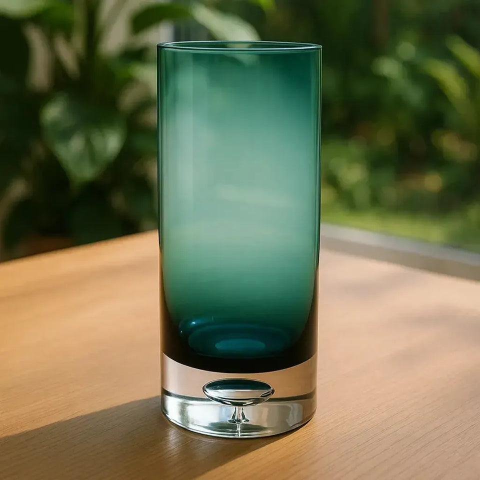 Conjunto 6 Copos Altos Vidro Verde Linha Refúgio 400ml