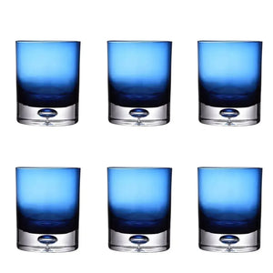 Conjunto 6 Copos Baixos Vidro Azul Linha Refúgio 350ml