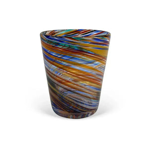 Conjunto 6 Copos Vidro Efeito Espiral Azul / Âmbar Linha Atmosfera 400ml