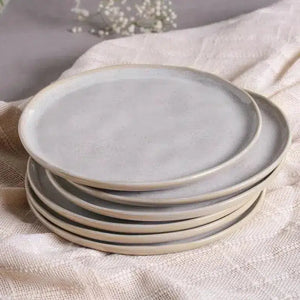 Conjunto 6 Pratos de Sobremesa Stoneware Bio Latte 21,5cm Porto Brasil