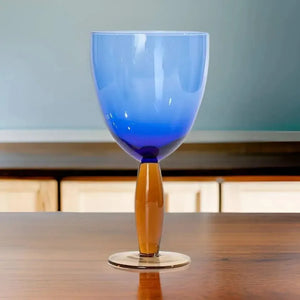 Conjunto 6 Taças Vidro Azul / Ambar Linha Refúgio 400ml