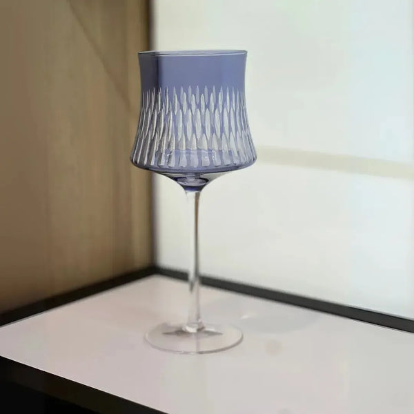 Conjunto 6 Taças Vidro Azul / Transparente Linha Sintonia 500ml