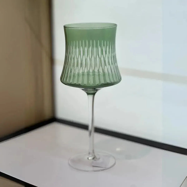 Conjunto 6 Taças Vidro Verde / Transparente Linha Sintonia 500ml