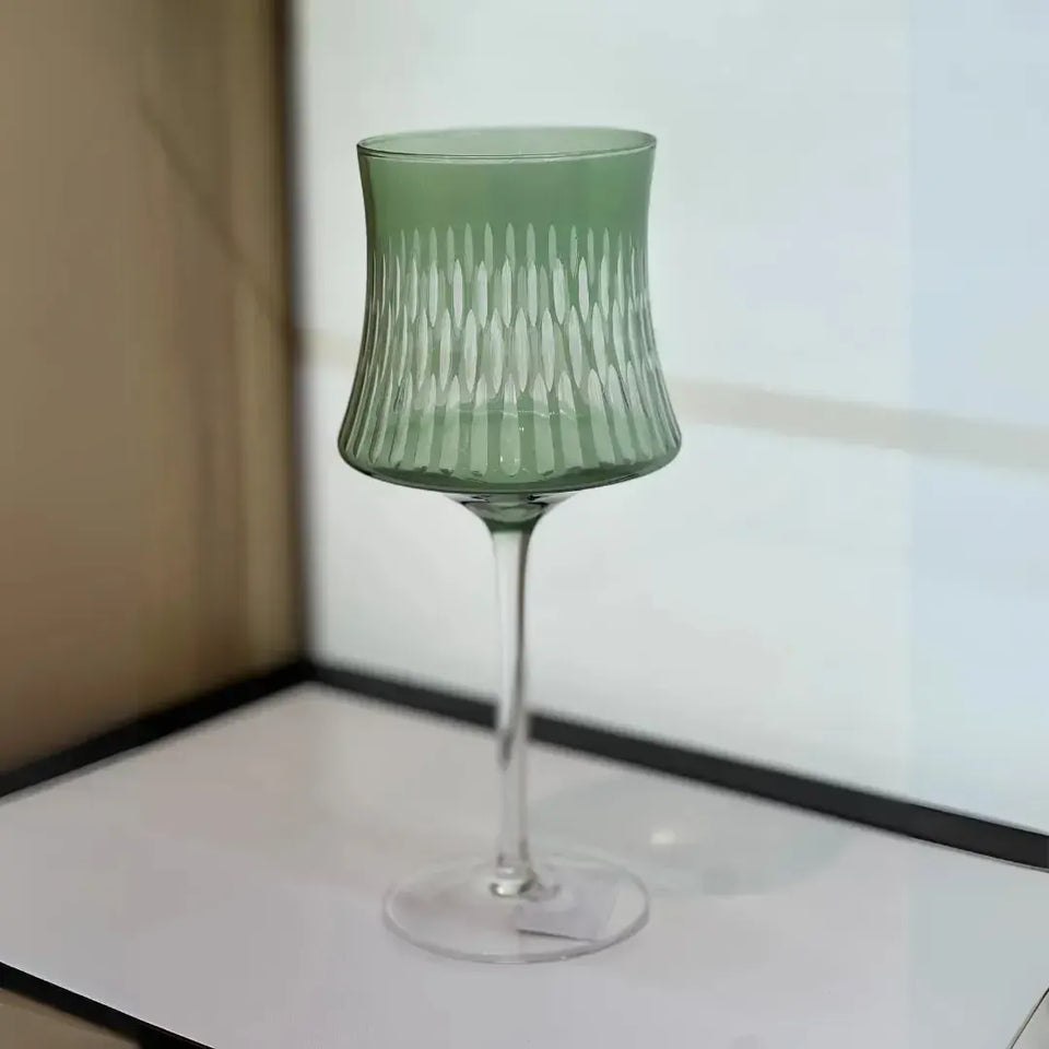 Conjunto 6 Taças Vidro Verde / Transparente Linha Sintonia 500ml