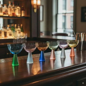 Conjunto 6 Taças Vidro base Cônica Colorido Linha Sintonia 350ml