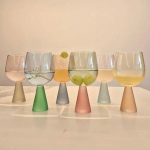 Conjunto 6 Taças Vidro base Cônica Colorido Linha Sintonia 550ml