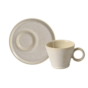 Conjunto 6 Xícaras Chá com Pires Neo Stoneware Latte 210ml Porto Brasil