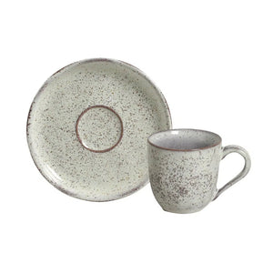 Conjunto 6 Xícaras de Café com 6 Pires Stoneware Bio Pistache 120ml Porto Brasil