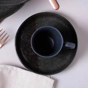 Conjunto 6 Xícaras de Café com Pires Stoneware Orgânico Bugatti New Duo 120ml Porto Brasil