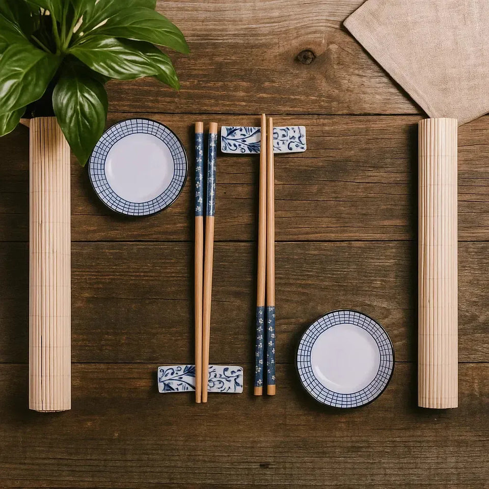Conjunto 8 Peças para Sushi Bambu Sakai