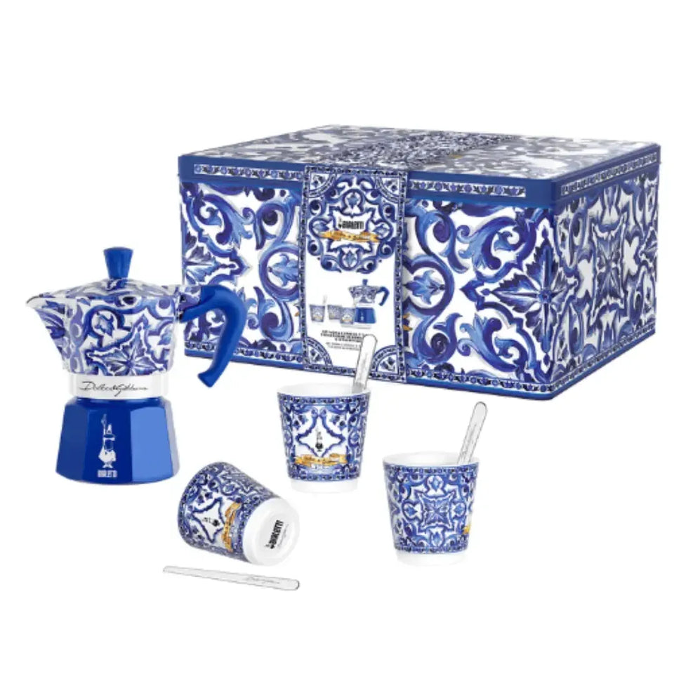 Conjunto Moka e Acessórios Dolce & Gabbana Azul Bialetti