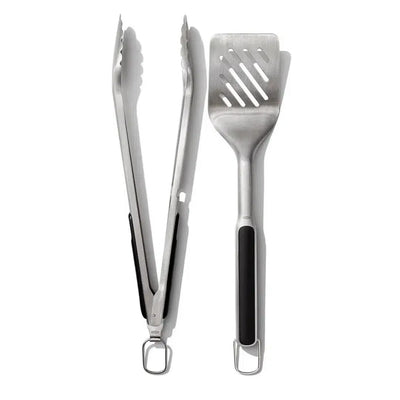 Conjunto Pinça e Espátula para Churrasco Inox OXO