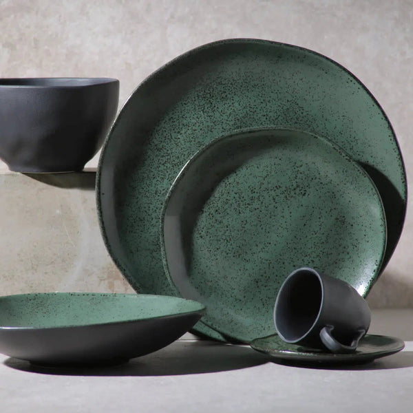 Conjunto com 4 Canecas Stoneware Orgânico Arauco/Greenery 273ml Porto Brasil