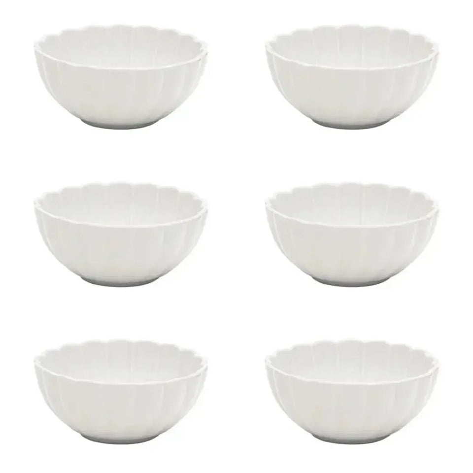 Conjunto com 6 Bowls Porcelana Flora Camélia 12cm Oxford