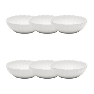 Conjunto com 6 Pratos Fundos Porcelana Flora Camélia 20cm Oxford