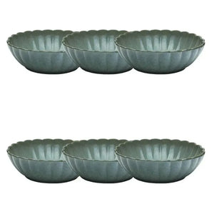 Conjunto com 6 Pratos Fundos Porcelana Flora Hortênsia 20cm Oxford