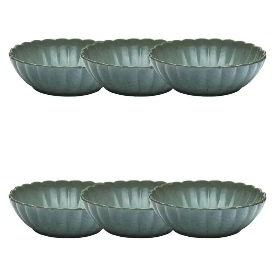 Conjunto com 6 Pratos Fundos Porcelana Flora Hortênsia 20cm Oxford