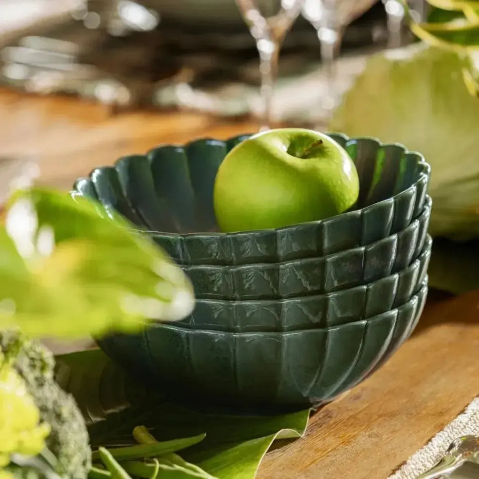 Conjunto com 6 Pratos Fundos Porcelana Flora Hortênsia 20cm Oxford