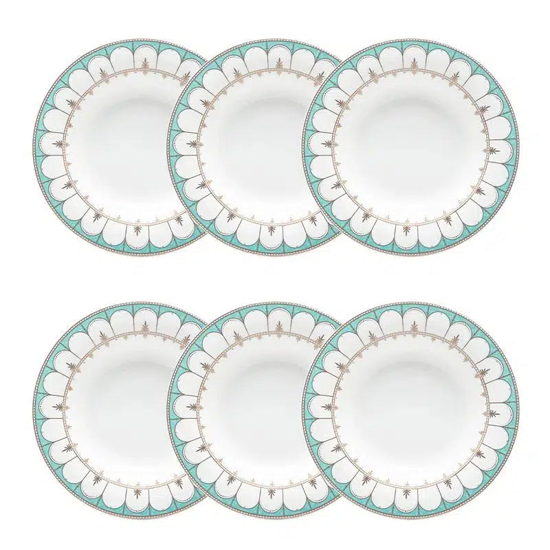 Conjunto com 6 Pratos Fundos Porcelana Gateway 24,5cm Strauss