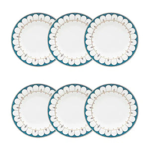 Conjunto com 6 Pratos de Sobremesa Porcelana Gateway 23cm Strauss