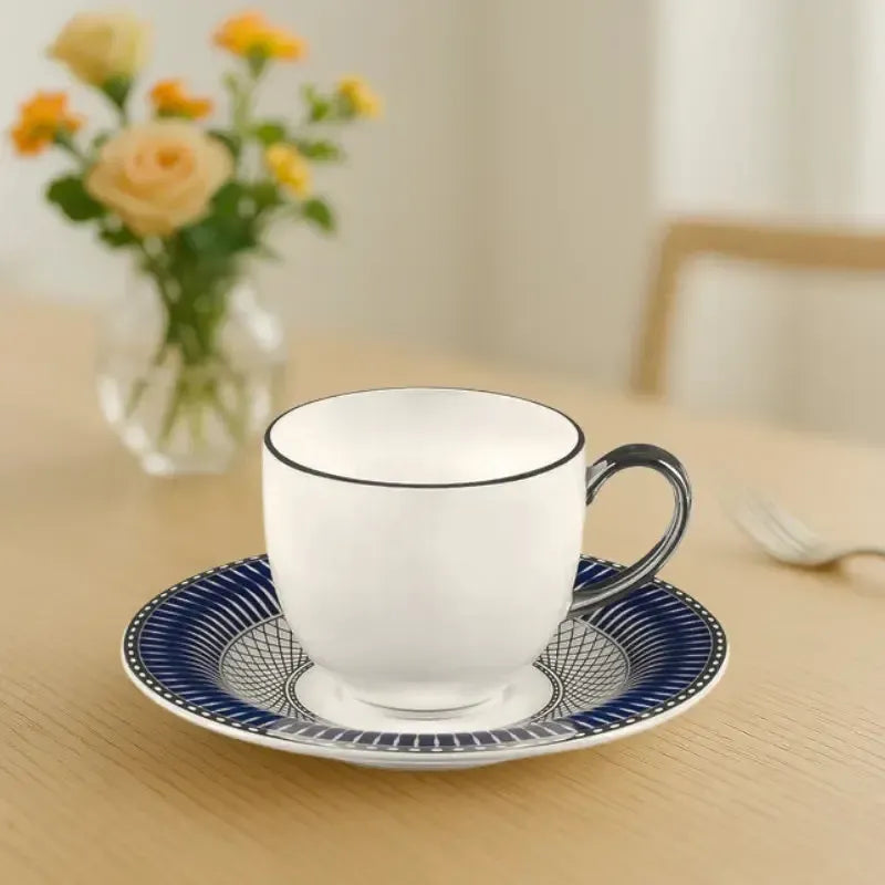 Conjunto com 6 Xícaras de Café Porcelana Blue Star 110ml Strauss