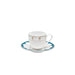 Conjunto com 6 Xícaras de Café com Pires Porcelana Gateway 110ml Strauss