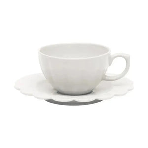 Conjunto com 6 Xícaras de Chá Porcelana Flora Camélia 220ml Oxford