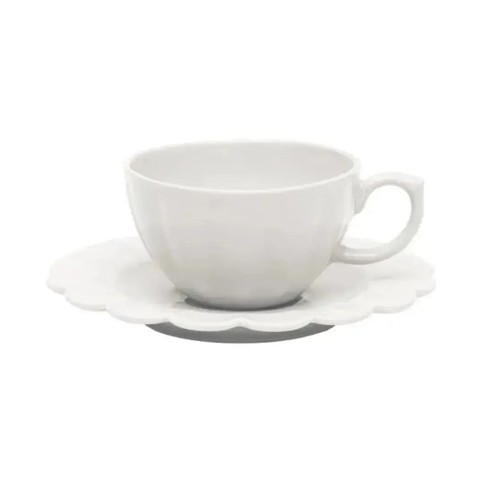 Conjunto com 6 Xícaras de Chá Porcelana Flora Camélia 220ml Oxford