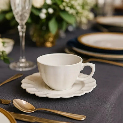 Conjunto com 6 Xícaras de Chá Porcelana Flora Camélia 220ml Oxford