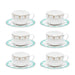 Conjunto com 6 Xícaras de Chá com Pires Porcelana Gateway 270ml Strauss