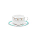 Conjunto com 6 Xícaras de Chá com Pires Porcelana Gateway 270ml Strauss